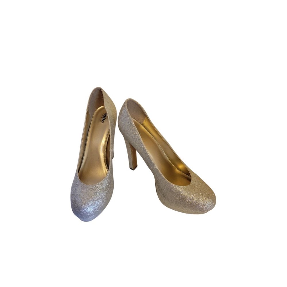 Mossimo High Heels | Women's 8.5 | Gold Glitter